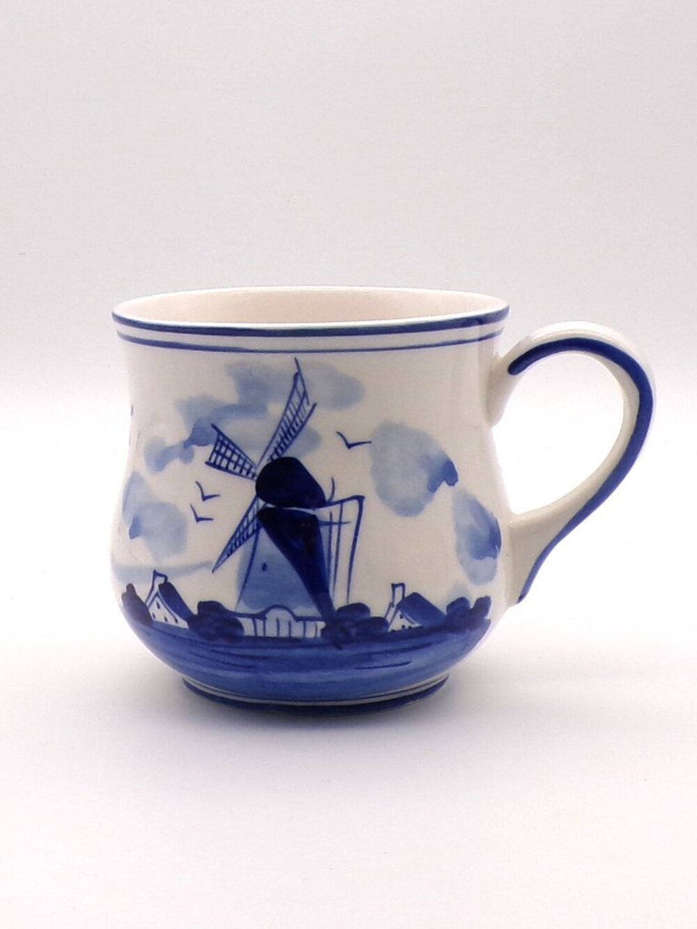 Handpainted Delft Blue Windmill Mug